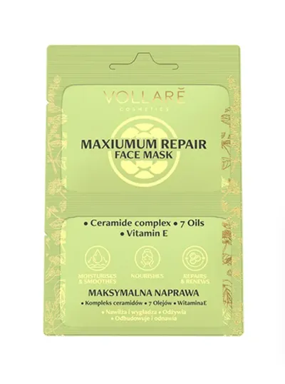 Vollare Cosmetics Maximum Repair, Face Mask (Maksymalna naprawa, Maseczka do twarzy)