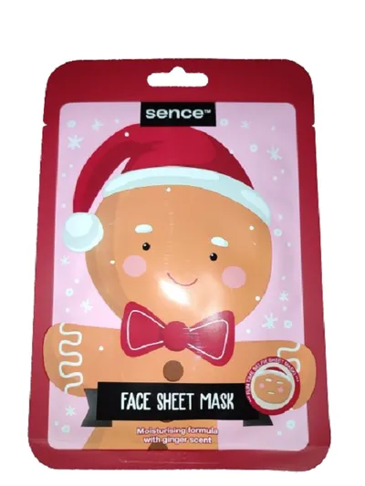 Sence Beauty Moisturising Face Sheet Mask with Ginger Acent (Nawilżająca maska w płachcie o zapachu imbiru)