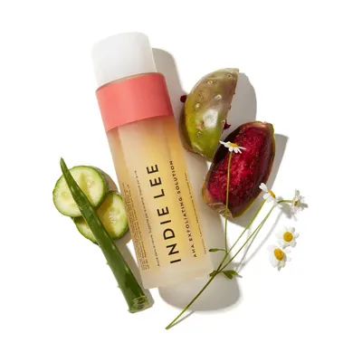 Indie Lee Niaciniamide & Prickly Pear, AHA Exfoliating Solution Glycolic Lactid (Koncentrat do twarzy z kwasami)