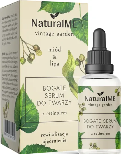 NaturalME Vintage Garden, Miód & Lipa, Bogate serum do twarzy z retinolem