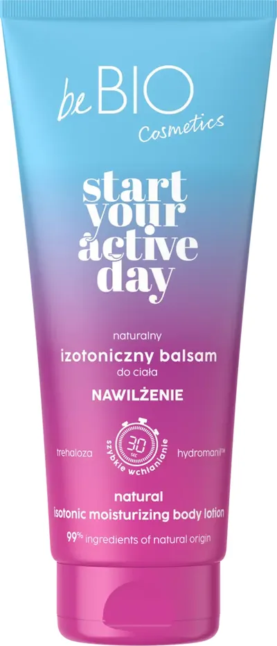 beBIO Start Your Active Day, Nawilżenie, Naturalny izotoniczny balsam do ciała