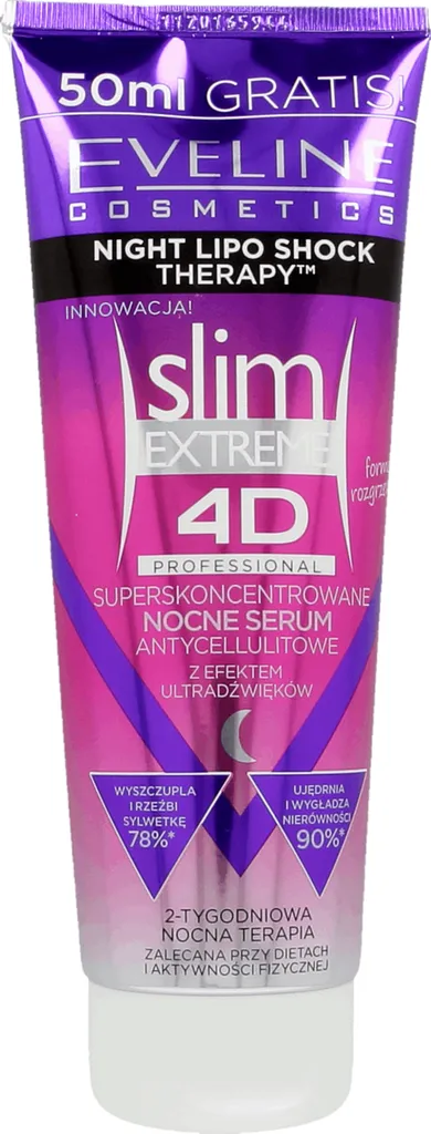 Eveline Cosmetics Slim Extreme 4D Professional, Superskoncentrowane nocne serum antycellulitowe