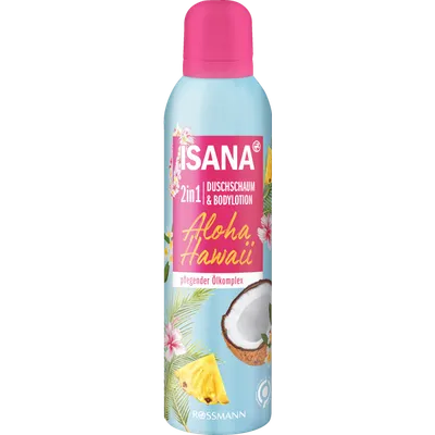 Isana Aloha Hawaii,  2in1 Duschschaum & Bodylotion (Pianka pod prysznic z balsamem)