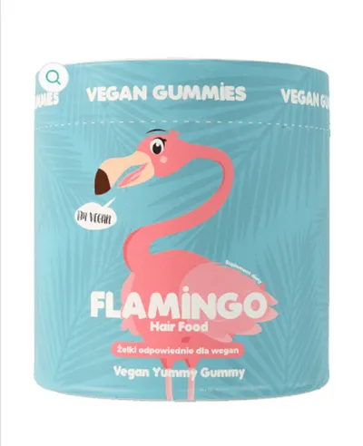 Noble Health Flamingo Hair Food Vegan Yummy Gummy, Suplement diety w żelkach