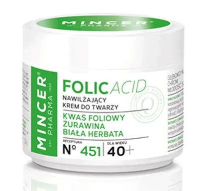 Mincer Pharma Folic Acid, Nawilżający krem do twarzy 40+ No. 451