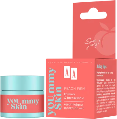 AA YOU.mmy Skin, Peach Firm, Ujędrniająca maska do ust
