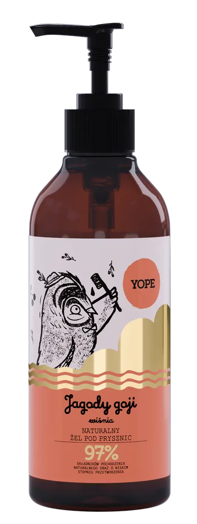 Yope Naturalny żel pod prysznic `Jagody goji i wiśnia`
