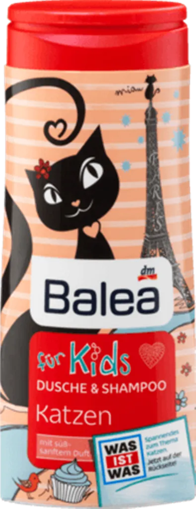 Balea For Kids, Katzen, Dusche & Shampoo (Żel do kapieli i szampon dla dzieci)