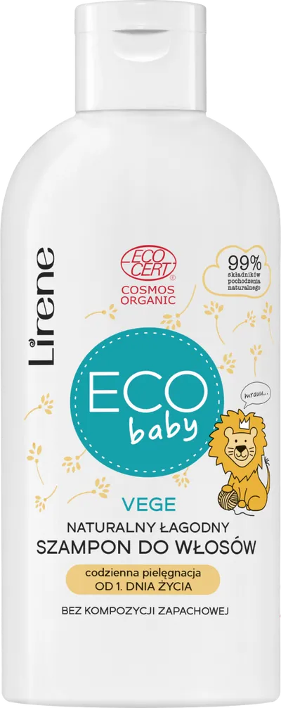 Lirene Dermoprogram Eco Baby, Naturalny łagodny szampon do włosów od 1. dnia życia