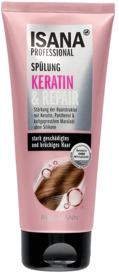 Isana Professional, Spülung Keratin & Repair (Odżywka do włosów zniszczonych i łamliwych)