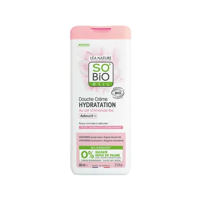 SO'BiO Etic Hydrating Shower Gel with Almonnd Milk (Nawilżający żel pod prysznic z mlekiem migdałowym)