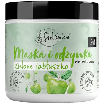 Sielanka Zielone Jabłuszko, Maska i odżywka do włosów 2w1