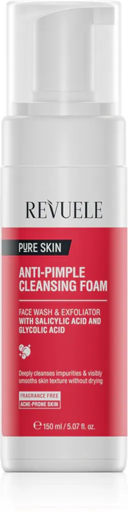 Revuele Pure Skin, Anti-Pimple Cleansing Foam (Pianka oczyszczająca do skóry problematycznej)