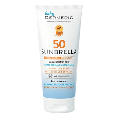 Dermedic Sunbrella Baby, Mleczko ochronne SPF 50 od 1. miesiąca życia z prekursorem witaminy D3