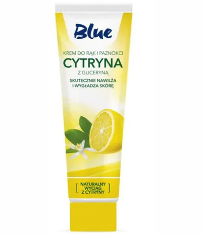 Blue Wygładzający krem do rąk z gliceryną `Cytryna`