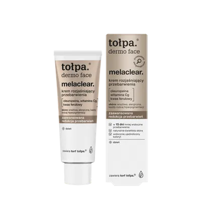 Tołpa Dermo Face, Melaclear, Krem rozjaśniający przebarwienia na dzień