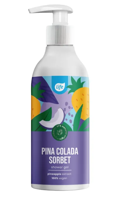 Life Pina Colada Sorbet, Shower Gel (Sorbet pina colada, Żel pod prysznic)