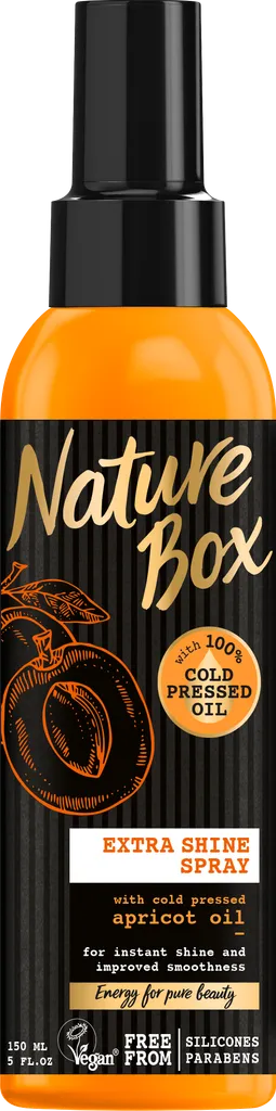 Nature Box Spray dodający blasku z olejem z moreli