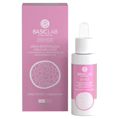 BasicLab Dermocosmetics Esteticus, Serum regenerujące strukturę skóry z ceramidami 1% `Sprężystość i odbudowa`