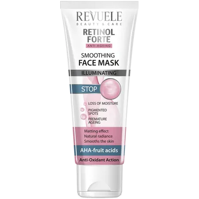 Revuele Beauty & Care, Retinol Forte, Anti-ageing Smoothing & Illuminating Face Mask (Wygładzająco-rozświetlająca maska do twarzy z retinolem)