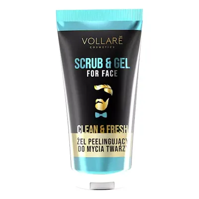 Vollare Cosmetics Men, Scrub & Gel For Face Clean & Fresh (Żel peelingujący do mycia twarzy dla mężczyzn)