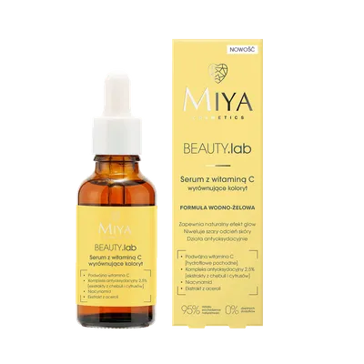 Miya Cosmetics BEAUTY.lab, Serum z witaminą C wyrównujące koloryt (formuła wodno-żelowa)