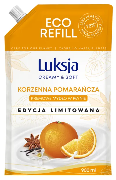Luksja Creamy & Soft, Kremowe mydło w płynie Korzenna Pomarańcza