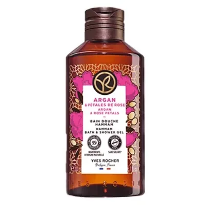 Yves Rocher Argan & Rose Petals, Hammam Bath & Shower Gel (Olejek arganowy i płatki róż, Żel pod prysznic i do kąpieli)