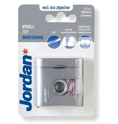 Jordan Whitening Floss 2 in 1 (2w1 Nić dentystyczna z fluorem)