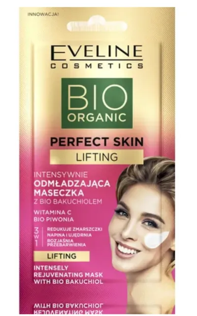 Eveline Cosmetics Bio Organic Perfect Skin, Intensywnie odmładzająca maseczka z bio bakuchiolem
