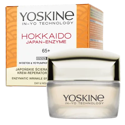 Yoskine Hokkaido Japan - Enzyme, Enzymatyczny krem-reparator do twarzy na dzień i na noc 65+