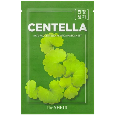 The Saem Natural Centella Asiatica Mask Sheet (Maska do twarzy z wąkrotką azjatycką)