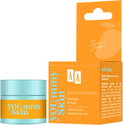 AA YOU.mmy Skin, Mango Power, Odżywcza maska do ust