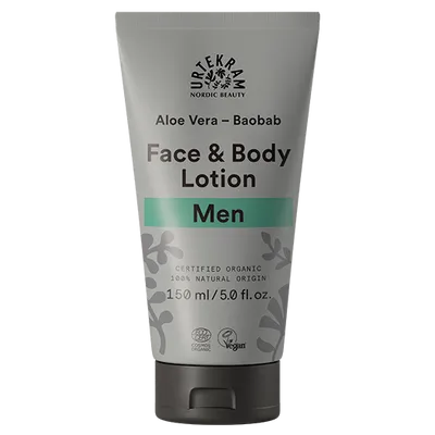 Urtekram Aloe Vera Baobab, Face & Body Lotion Men (Nawilżający balsam do twarzy i ciała dla mężczyzn)