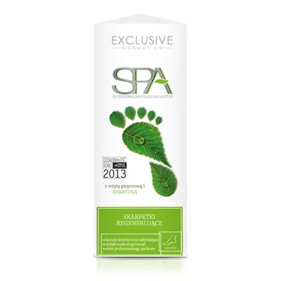 Exclusive Cosmetics SPA, Skarpetki regenerujące  z miętą pieprzową i keratyną