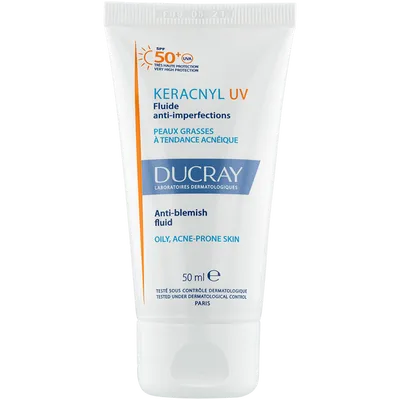 Ducray Keracnyl UV, Fluide Anti-imperfections SPF 50 (Fluid z filtrem SPF 50 przeciw niedoskonałościom)
