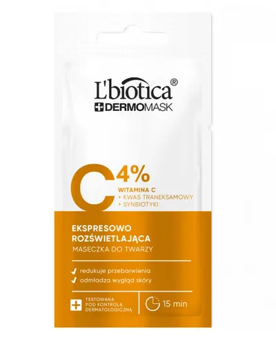 L'biotica Dermomask, Ekspresowo rozświetlająca maseczka do twarzy