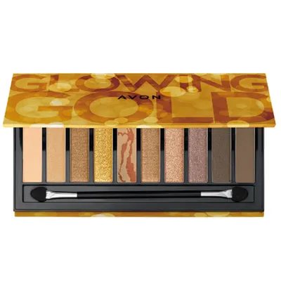 Avon Glowing Gold Eyeshadow Palette (Paleta cieni do powiek z lusterkiem)