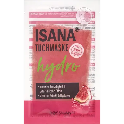 Isana Tuchmaske Hydro mit Melone (Maska w płachcie `Arbuz`)