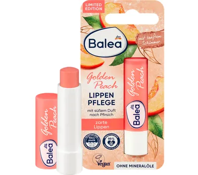 Balea Golden Peach, Lip Balm (Koloryzujący balsam do ust)