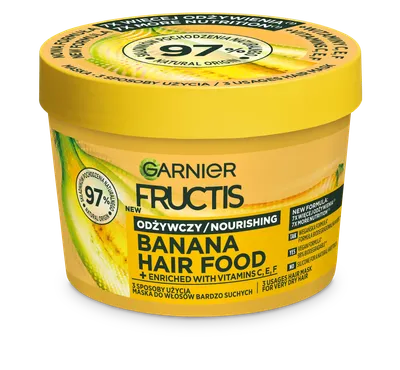 Garnier Fructis, Nourishing Banana Hair Food (Maska do włosów bardzo suchych (nowa wersja))