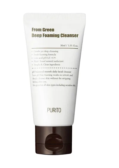 Purito Seoul From Green Deep Foaming Cleanser (Oczyszczająca pianka z ekstraktem z wąkroty azjatyckiej)