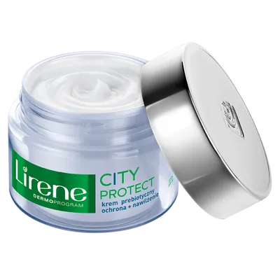 Lirene Dermoprogram City Protect, Krem prebiotyczny na dzień do cery wrażliwej  SPF 30 `Ochrona + nawilżenie`