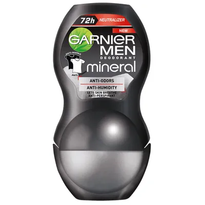 Garnier Men, Mineral Invisible, Deodorant 72h (Antyperspirant dla mężczyzn w kulce)
