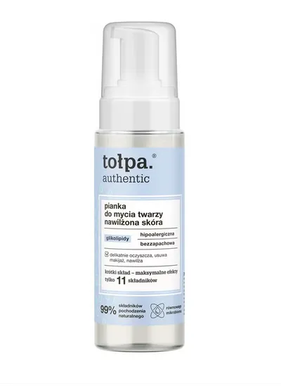Tołpa Authentic, Nawilżona skóra, Pianka do mycia twarzy