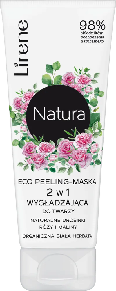 Lirene Dermoprogram Natura, Eco peeling- maska 2 w 1 wygładzająca do twarzy `Organiczna biała herbata`