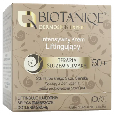 Biotaniqe Terapia Śluzem Ślimaka, Intensywny krem liftingujący 50+