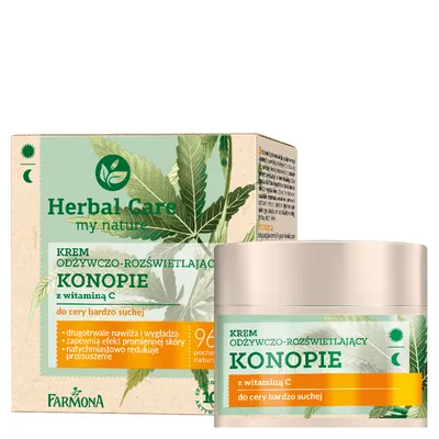 Herbal Care Krem odżywczo-rozświetlający `Konopie z witaminą C`