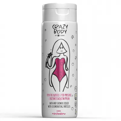 Crazy Body Płyn do kąpieli i pod prysznic z rozświetlającym pyłem `Marshmallow`