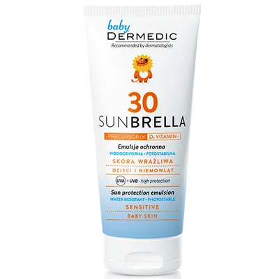 Dermedic Sunbrella baby, Emulsja ochronna SPF 30 od 1. miesiąca życia z prekursorem witaminy D3